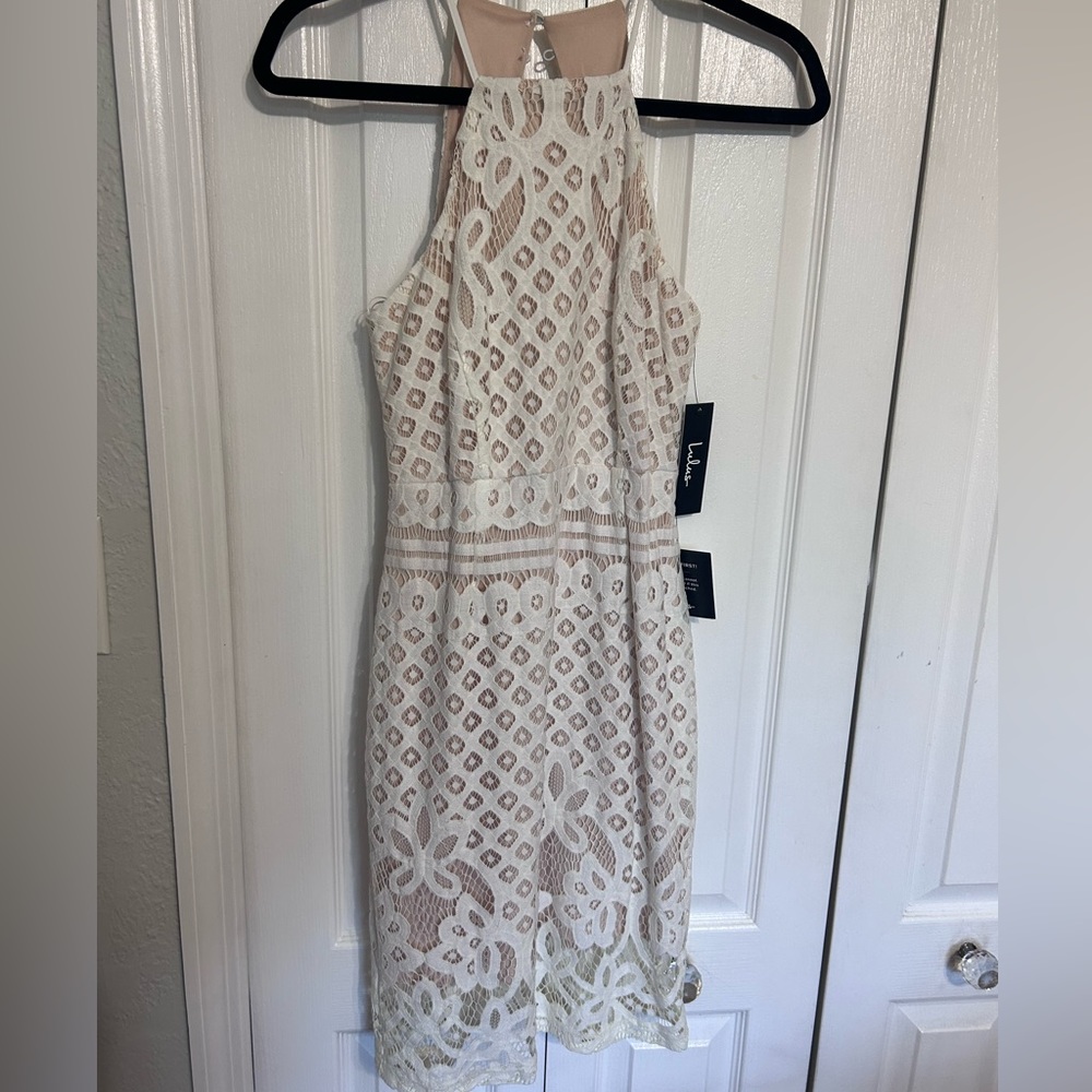 Lulus white lace dress